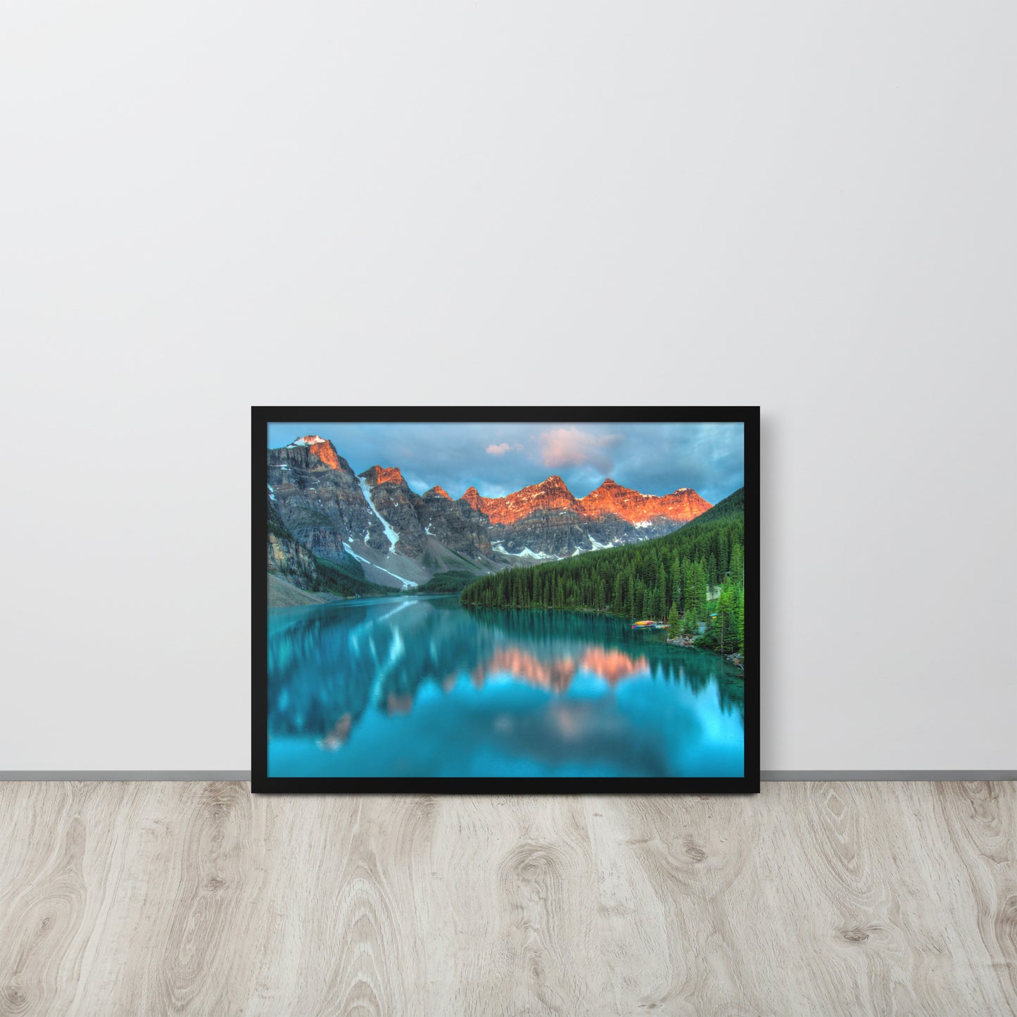 Alberta Mountain Lake Framed Poster