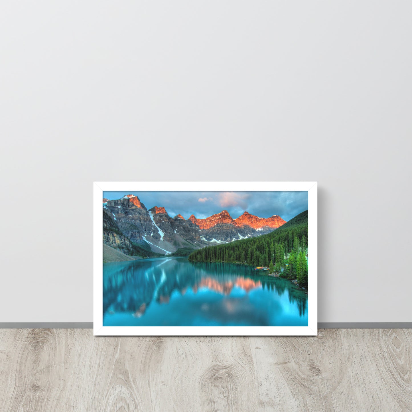 Alberta Mountain Lake Framed Poster