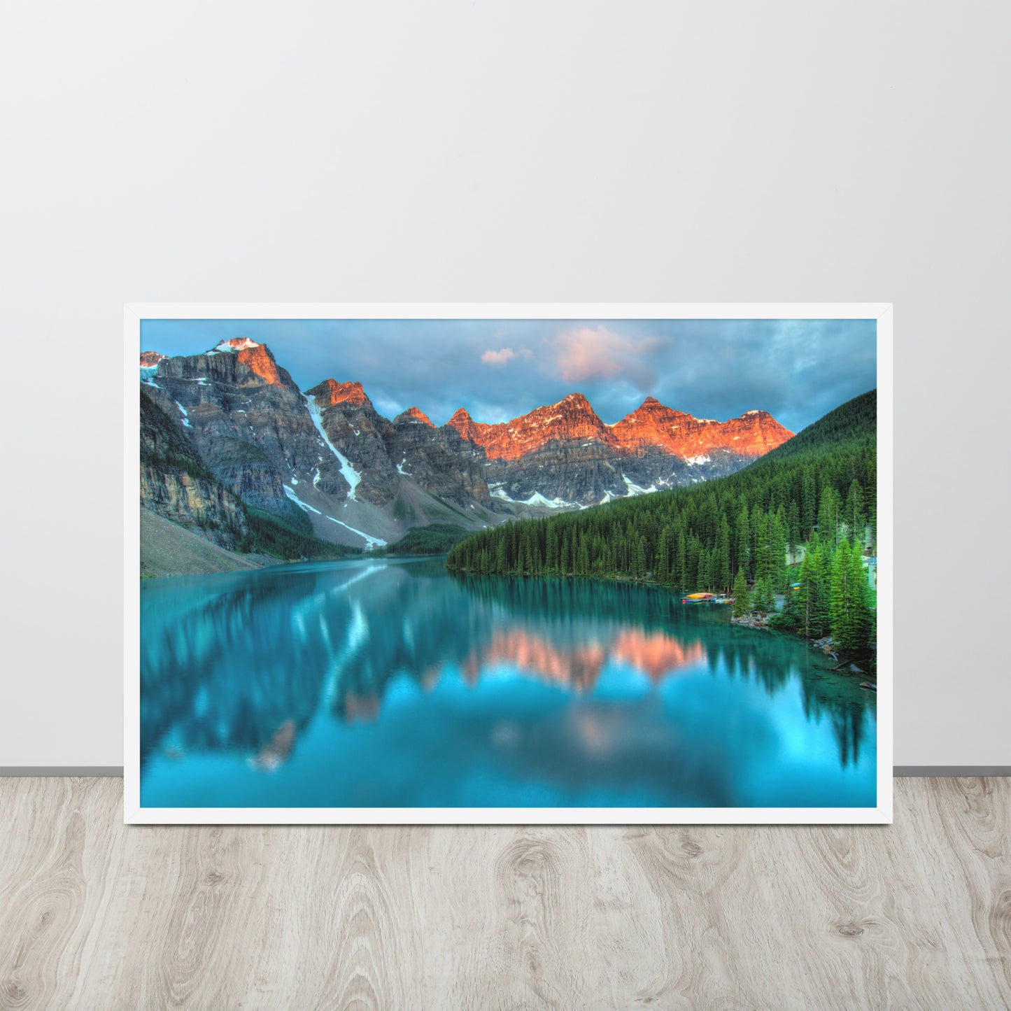 Alberta Mountain Lake Framed Poster